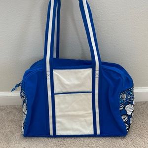 Blue bayou canvas duffel bag
